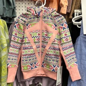 Ivivva Remix Hoodie • BNWT • Size 4 • Pink Knitted Pattern